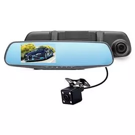 Зеркало-Видеорегистратор Vehicle Blackbox DVR Full HD, 2 камеры черный