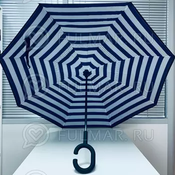 Зонт наоборот женский Морские полосы