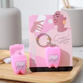 Зубная нить в форме зуба Сияй, 15 м, 8*10,5 см