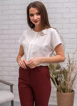 Блузка однотонная 06, КАЛЯЕВ