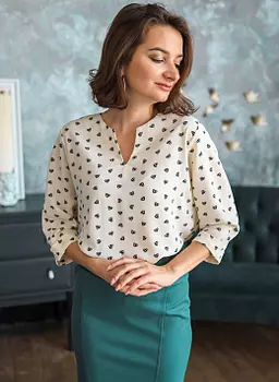 Блузка с рисунком 11, КАЛЯЕВ