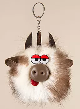 Брелок из куницы "Бычок" , КАЛЯЕВ