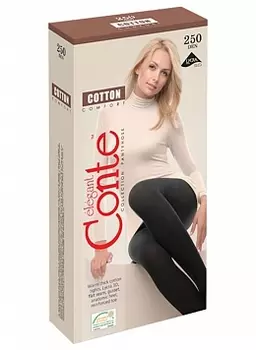 Колготки женские Cotton 250 Den 12, КАЛЯЕВ