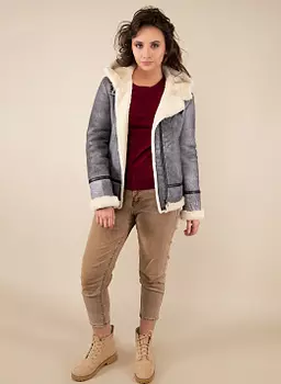 Короткая дубленка из натуральной овчины 16, КАЛЯЕВ