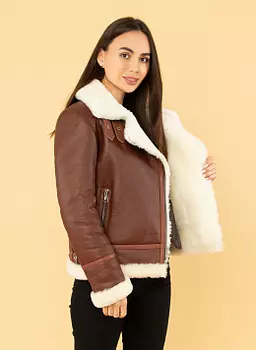 Короткая дубленка из натуральной овчины 47, КАЛЯЕВ