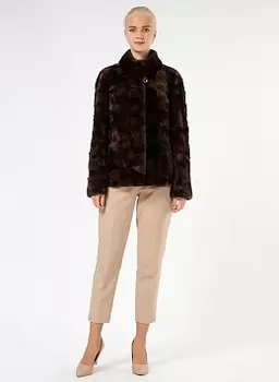 Короткая норковая шуба Автоледи 01, КАЛЯЕВ