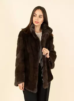 Короткая норковая шуба Диамант 01, КАЛЯЕВ