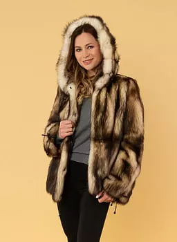 Короткая шуба из хоря 07, КАЛЯЕВ
