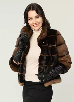 Короткая шуба из норки 02, КАЛЯЕВ