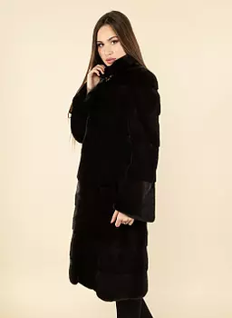 Норковая шуба Барбара длинная 01, КАЛЯЕВ
