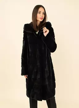 Норковая шуба Барбара длинная 03, КАЛЯЕВ