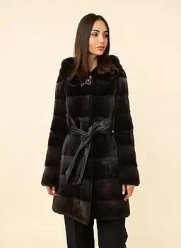 Норковая шуба Барбара длинная 04, КАЛЯЕВ