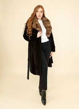 Норковая шуба Классика длинная 02, КАЛЯЕВ
