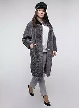 Пальто кокон из овчины 08, КАЛЯЕВ