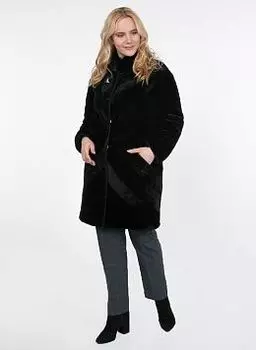 Пальто приталенное из мутона 17, КАЛЯЕВ