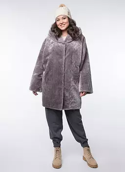 Пальто прямое из мутона 06, КАЛЯЕВ