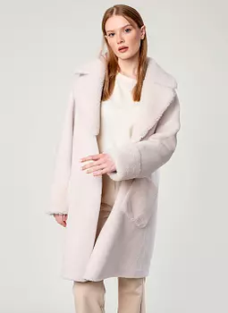 Шуба длинная из овечьей шерсти 08, КАЛЯЕВ