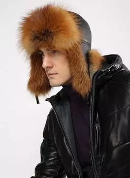 Ушанка из лисы с утеплителем 01, КАЛЯЕВ