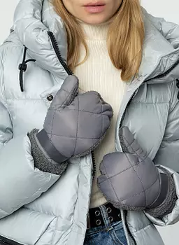 Варежки женские из текстиля 02, КАЛЯЕВ