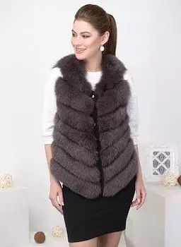 Жилет из песца Азазель 01, КАЛЯЕВ