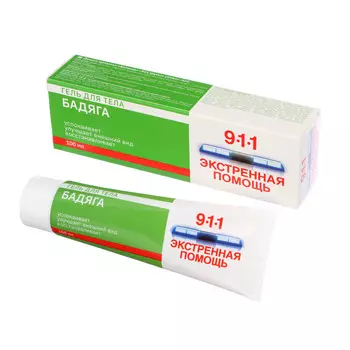 911 "Бадяга" гель-бальзам от синяков и ушибов, 100 мл