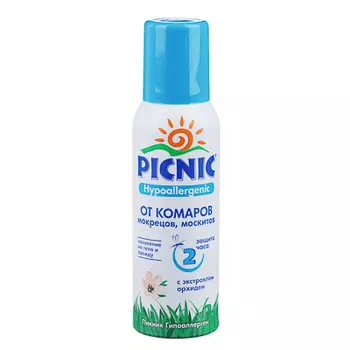 Аэрозоль от комаров Picnic Hypoallergenic, 125см3