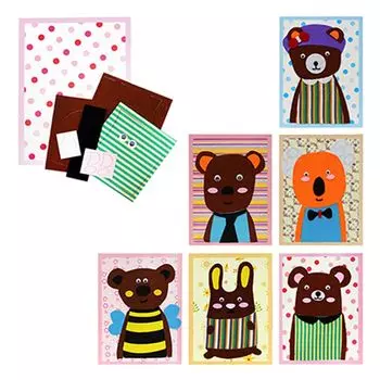 Аппликация из фетра 20х27см, картон, 6 дизайнов, 3+