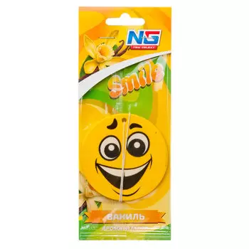 Ароматизатор для автомобиля бумажный, аромат ваниль, "Смайл" NEW GALAXY