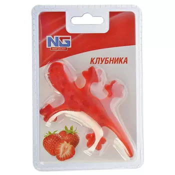 Ароматизатор в машину гелевый на присоске, аромат клубника, "Ящерица" NEW GALAXY