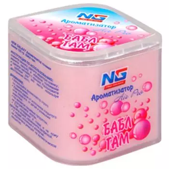 Ароматизатор в машину гелевый в банке, аромат бабл гам, м