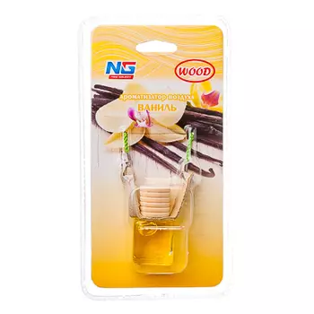 Ароматизатор в машину подвесной, аромат ваниль, "Wood" NEW GALAXY