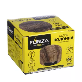 Аудиоколонка FORZA беспроводная, micro-SD, 500А., DC5V, Эко-стиль, пластик