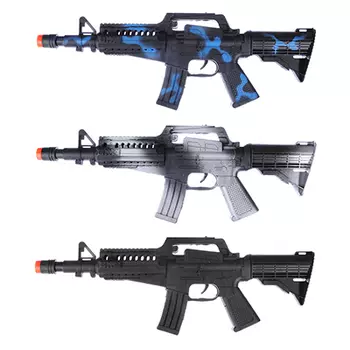 Автомат-трещотка 38см, пластик, 15х44х3см, 3 дизайна