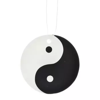 Автомобильный ароматизатор бумажный, аромат черный лед, "Инь Янь" NEW GALAXY