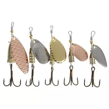 AZOR FISHING Набор блесен, 5шт., в пластиковой коробке, 3-7 грамм