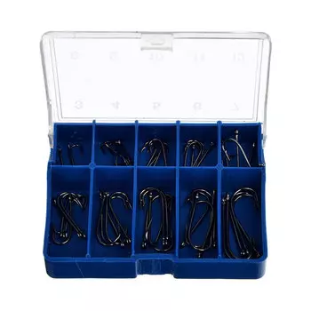 AZOR FISHING Набор рыболовных крючков 50шт (10 видов по 5шт), AW5001