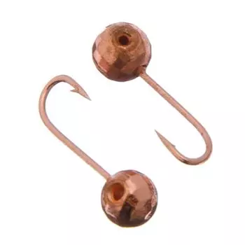 AZOR Мормышки зимние 2 шт, 0,57 гр, "Шар граненый", вольфрамовый сплав, цвет медь