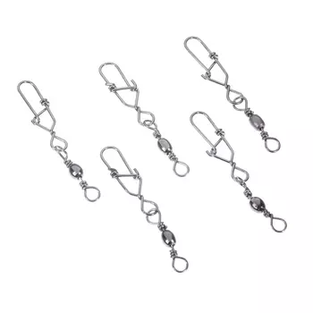 AZOR Набор вертлюг с карабином, 5шт, №12+1, тест 12 кг