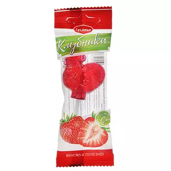 БАД Леденцовая карамель с витамином С, со вкусом клубники "Гуслица", 17 гр.