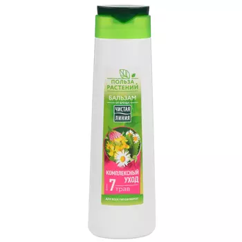 Бальзам-ополаскиватель Чистая линия д/всех типов волос Комплексный,п/б,370мл