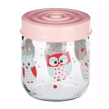 Банка для сыпучих продуктов HEREVIN Совы, стекло, 425мл