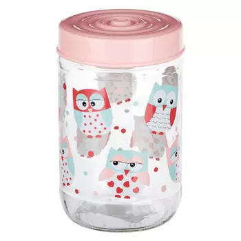 Банка для сыпучих продуктов HEREVIN Совы, стекло, 660мл