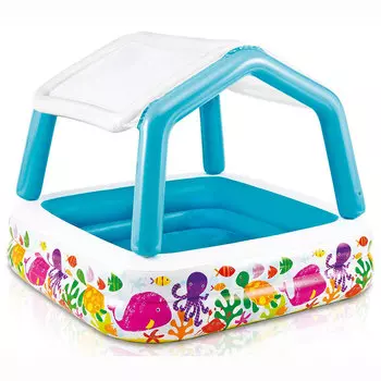 Бассейн надувной с навесом от солнца, 157х157х122 см, возраст от 2 лет, INTEX, 57470