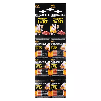 Батарейки DURACELL AA, 2шт, отрывной набор( (6*2) HBDC