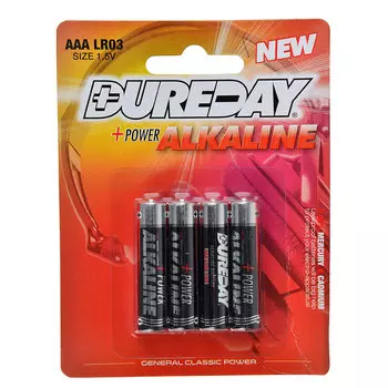 Батарейки Dureday Classic 4 шт щелочная, тип AAA (LR03), 1,5В