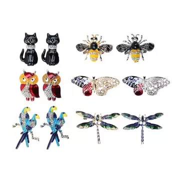 BERIOTTI Брошь, биж.сплав, 3-5см, 6 дизайнов, 2 цвета, БЖ18-35