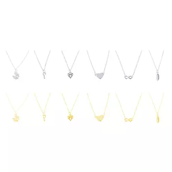 BERIOTTI Цепочка с подвеской "Счастливый символ", биж.сплав, 40см+5см, 6 дизайнов