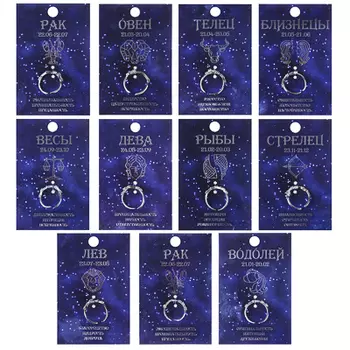 BERIOTTI Кольцо "Zодиак", свободный размер, биж.сплав, 12 дизайнов