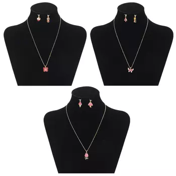 BERIOTTI Набор 4пр.: цепочка 40-45см, подвески 3шт, биж.сплав, 3 дизайна, 7+, БЖ18-52