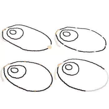 BERIOTTI Набор бижутерии 3 пр.: чокер 43см, браслет d5см, кольцо d1,5см, бисер, биж.сплав, 4 дизайна